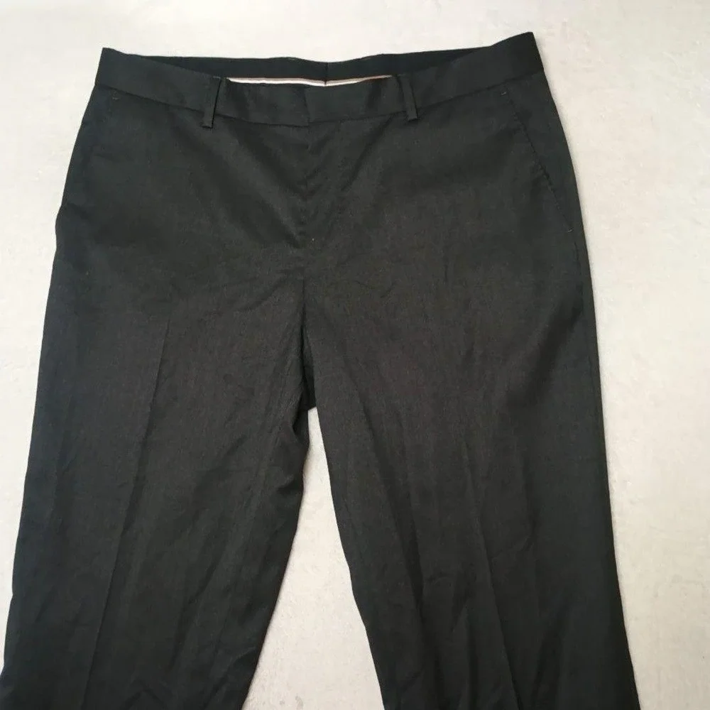 Hugo Boss Pants Men 36x32 Gray Dress Slim Wool Viscose Polyester Lined Suit Work